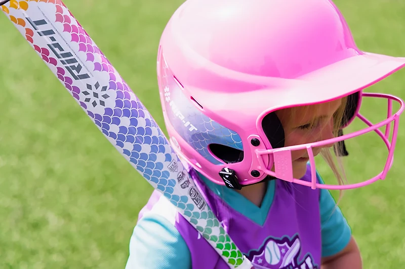 RIP-IT Girls' Play Ball Ombre Mermaid Softball Batting Helmet
