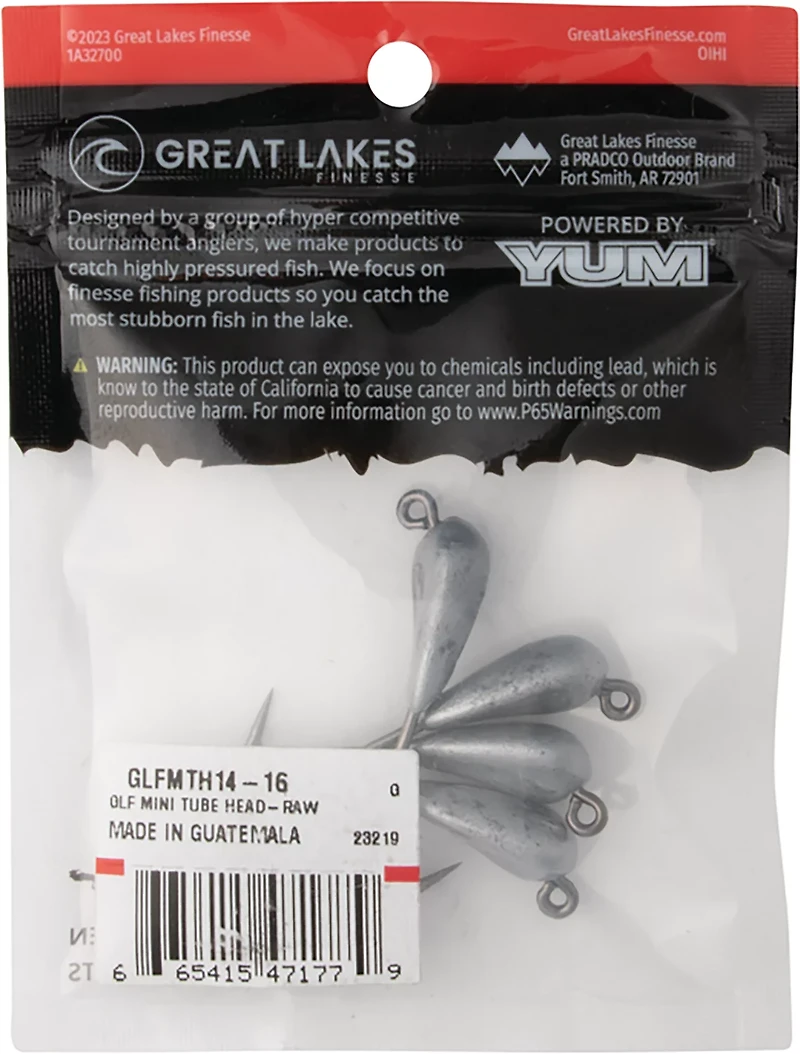 Great Lakes Finesse Mini Tube Head Bait 4-Pack