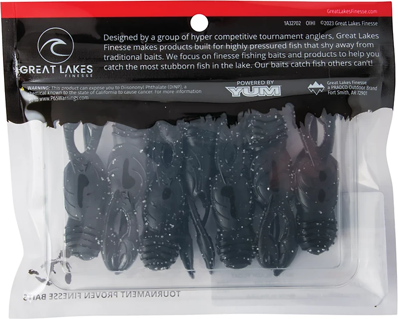 Great Lakes Finesse 2-1/2 Juvy Craw Tube 7-Pack