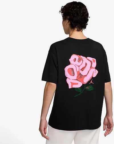 Jordan Women's Short Sleeve Graphic GFX Rose T-shirt