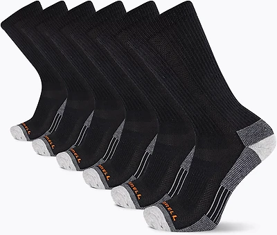 Merrell Outdoor Performance Everyday Cushion Crew Socks 6-Pack