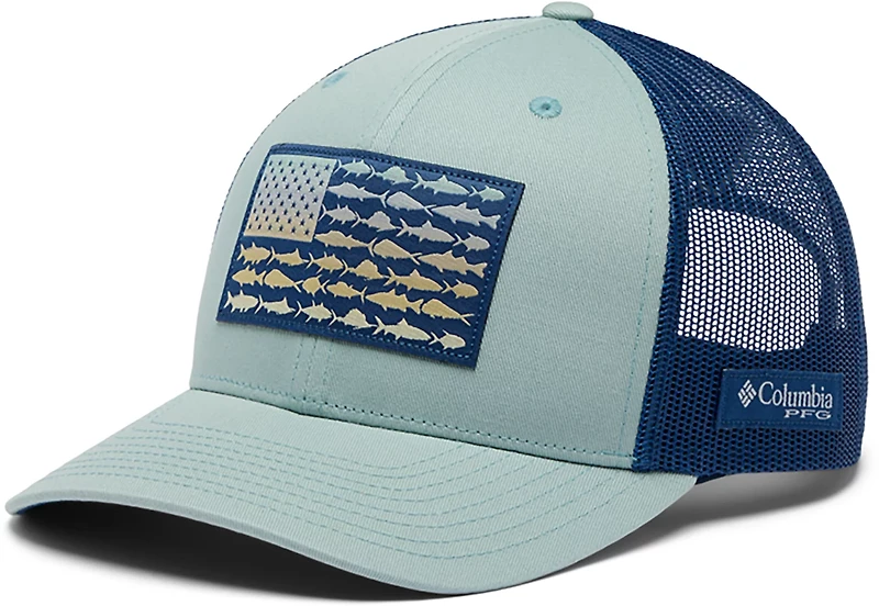 Columbia Sportswear Men's PFG Mesh Snap Back Fish Flag Cap