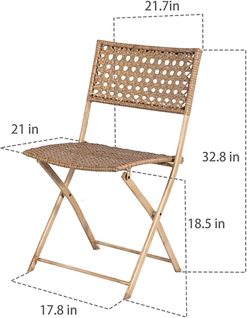 Mosaic Vanderwood 3-Piece Folding Bistro Set