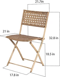 Mosaic Vanderwood 3-Piece Folding Bistro Set