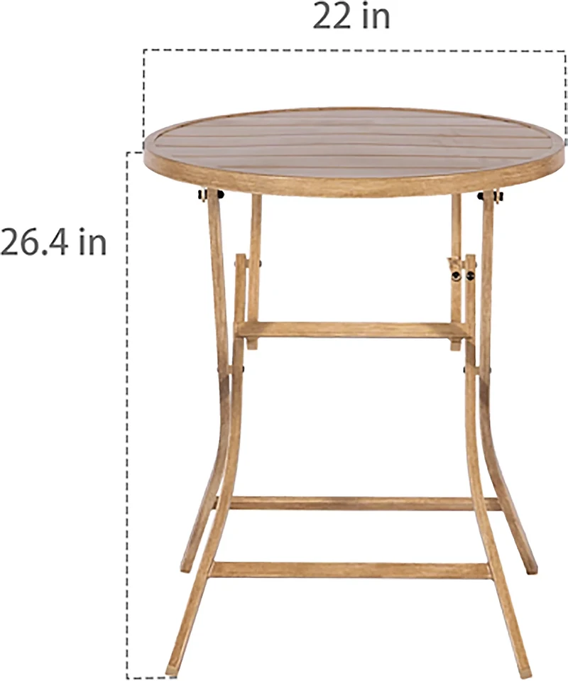 Mosaic Vanderwood 3-Piece Folding Bistro Set