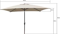 Mosaic 10 x 6.5 ft Rectangular Patio Umbrella
