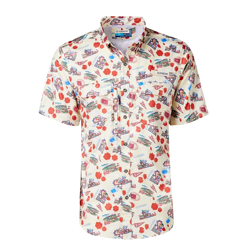 Magellan Outdoors Men's Oklahoma Local State Print Shirt