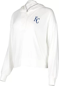Concepts Sport Women's Kansas City Royals Quartz Hacci Knit Long Sleeve Hooded Top