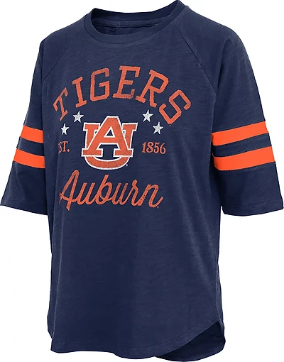Three Square Women's Auburn University Harlow Vintage Crop T-shirt