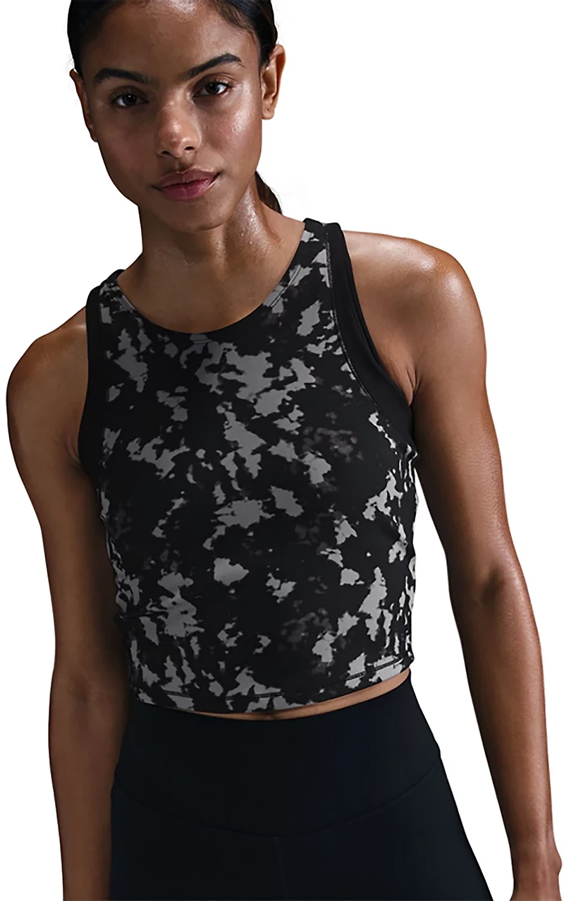 Nike Women's One Fitted Dri-FIT Cropped Printed Tank Top