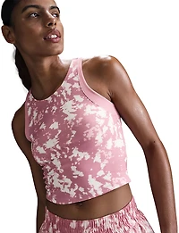 Nike Women's One Fitted Dri-FIT Cropped Printed Tank Top