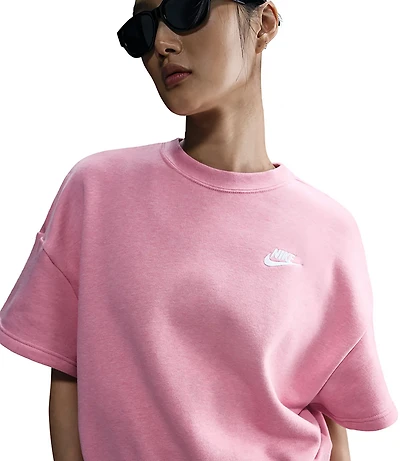 Nike Women's Sportswear Club Fleece Loose Short Sleeve Shirt