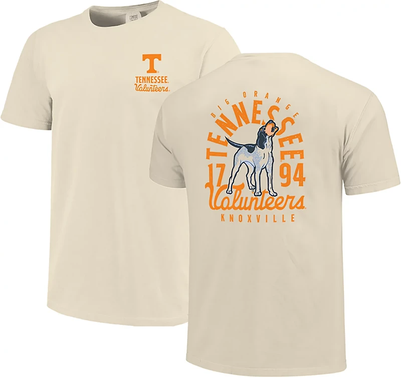 Image One Men's University of Tennessee Mascot Overlay Double Sided Graphic T-shirt