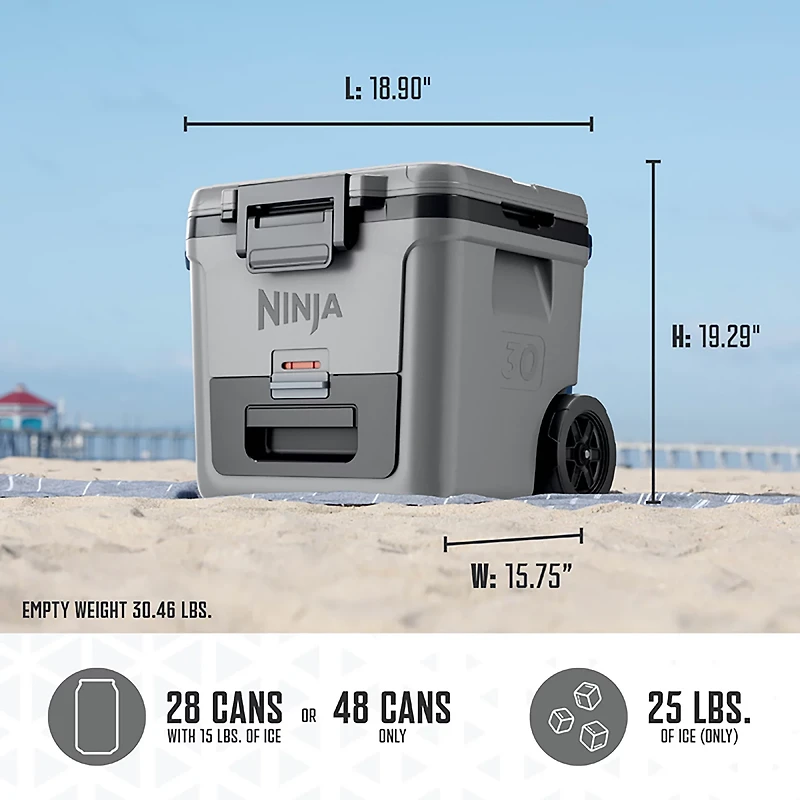 Ninja FrostVault 30qt Wheeled Cooler with Cold Dry Zone