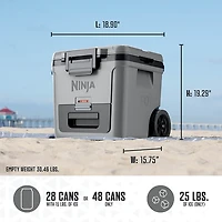 Ninja FrostVault 30qt Wheeled Cooler with Cold Dry Zone