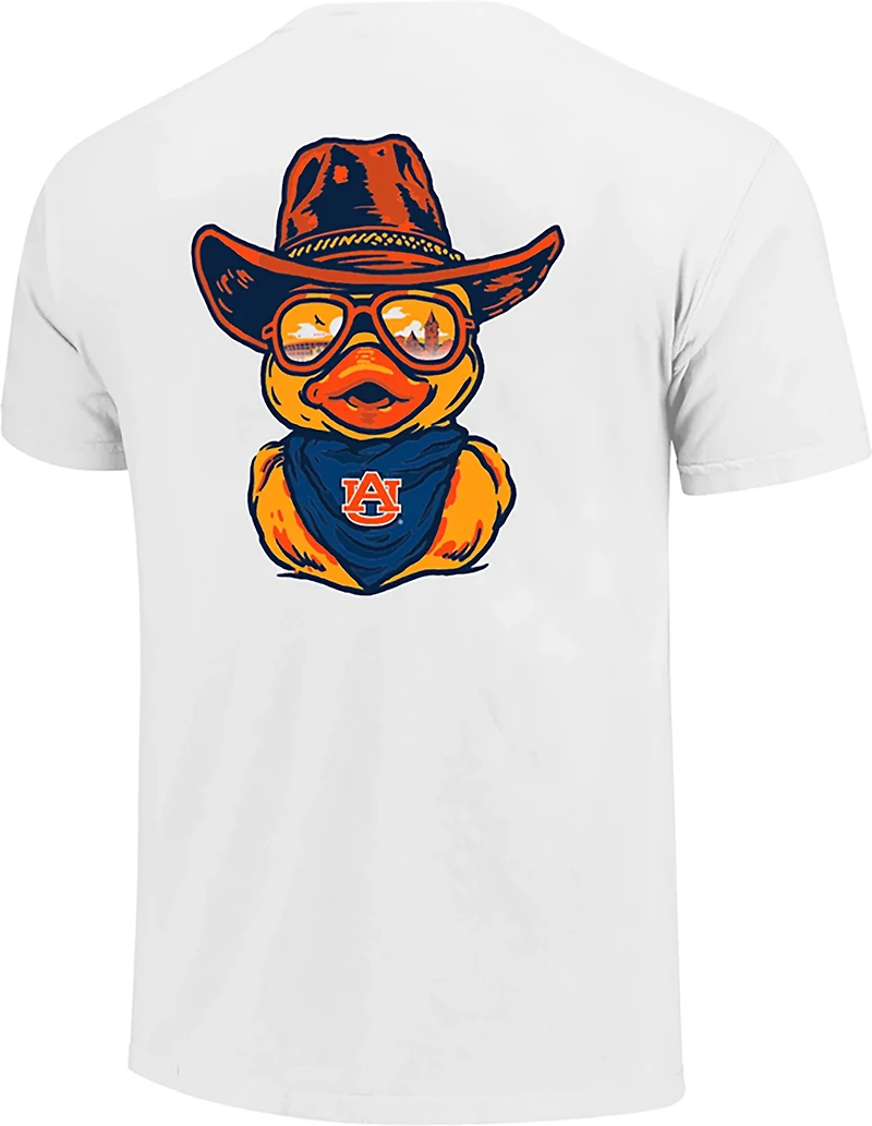 Image One Men's Auburn University Western Duck Glasses Scene Graphic T-shirt