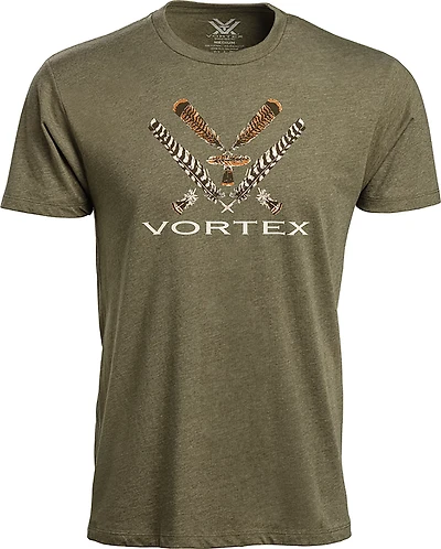 Vortex Men's Turkey Feather Core Logo Short Sleeve T-shirt