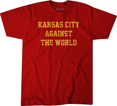 BreakingT Men's Kansas City Chiefs KC Against the World T-shirt