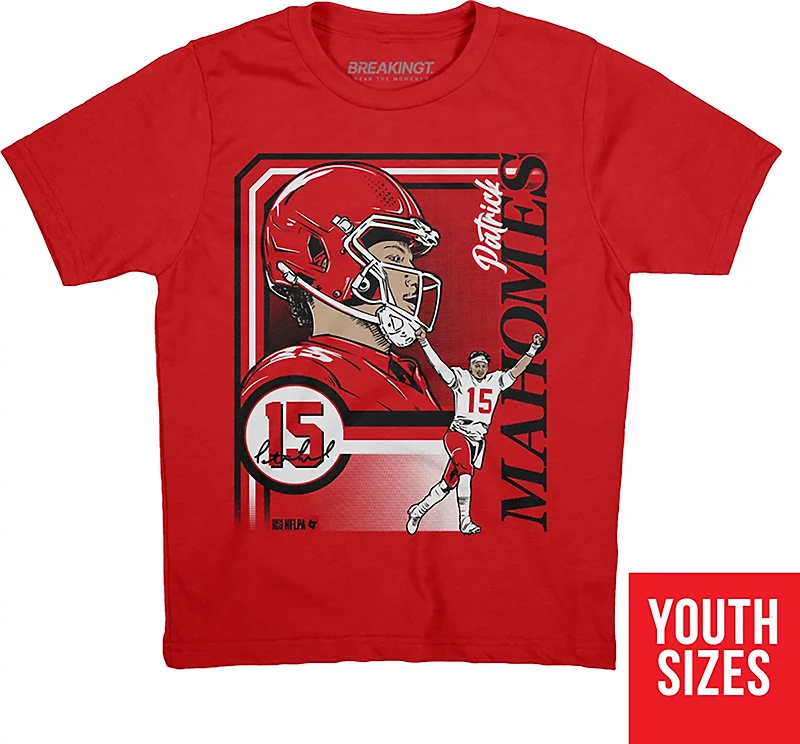 BreakingT Boys' Kansas City Chiefs Mahomes Collage Frame T-shirt