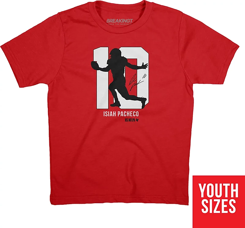 BreakingT Boys' Kansas City Chiefs Pacheco Action Number T-shirt