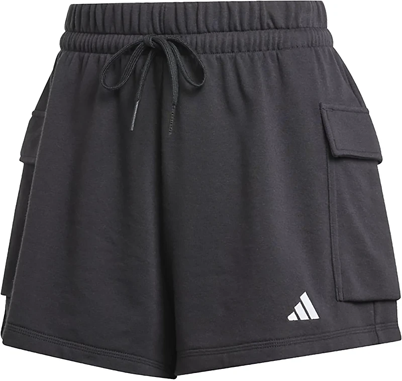 adidas Women's Small Logo French Terry Cargo Shorts 3