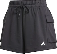 adidas Women's Small Logo French Terry Cargo Shorts 3