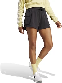 adidas Women's Small Logo French Terry Cargo Shorts 3