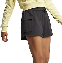 adidas Women's Small Logo French Terry Cargo Shorts 3