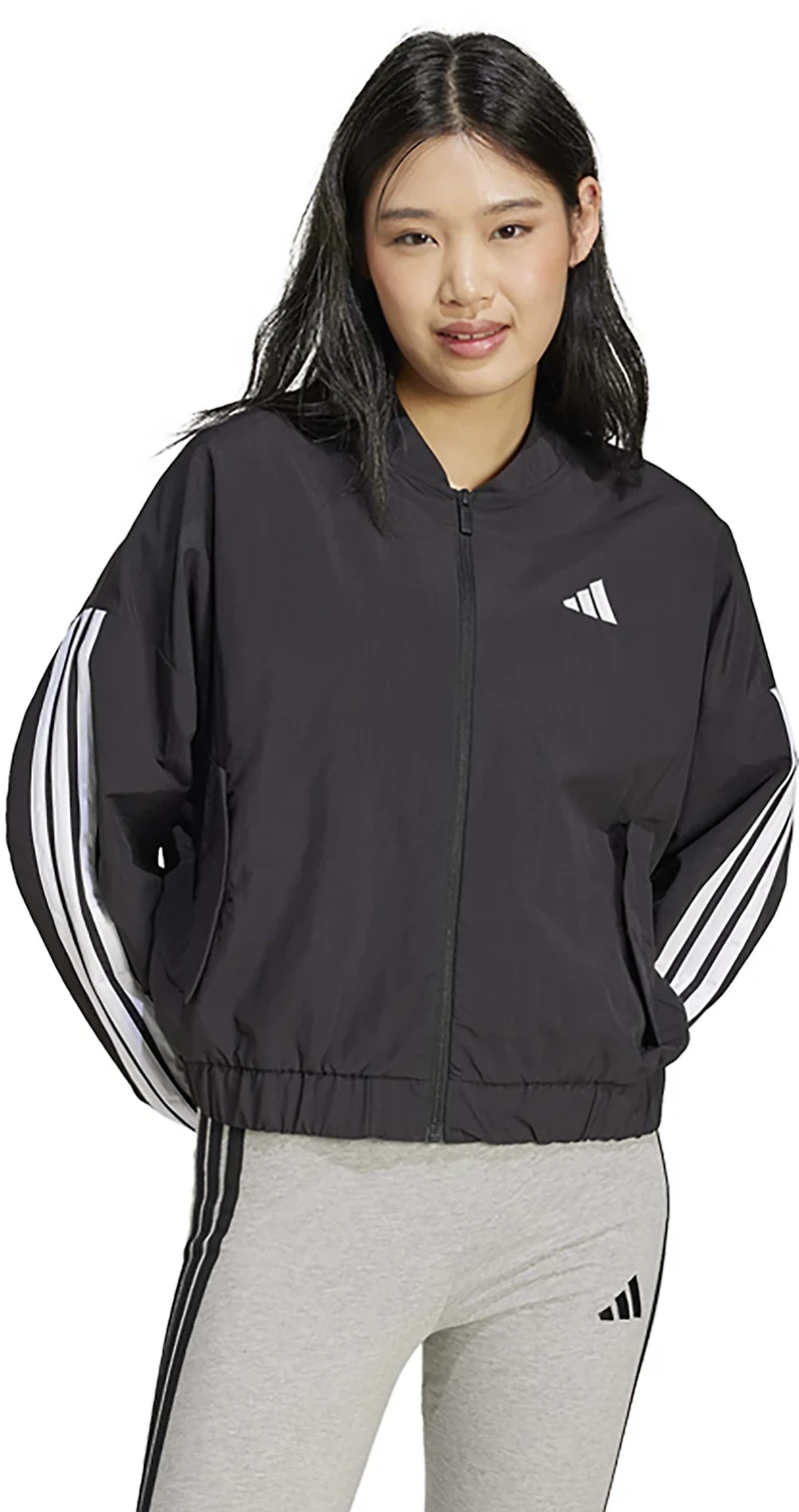 adidas Women's Essentials 3-Stripes Woven Bomber Jacket