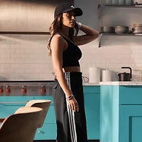 adidas Women's Essentials 3-Stripes Woven Parachute Pants