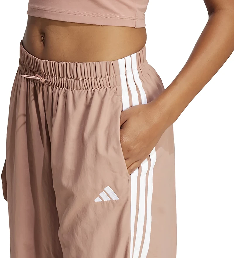 adidas Women's Essentials 3-Stripes Woven Parachute Pants