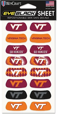 WinCraft Virginia Tech Eyeblack Face-Cal Sheet
