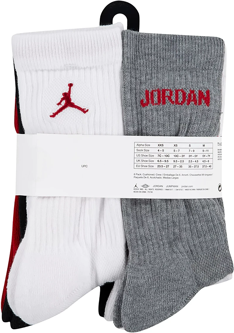 Jordan Kid's Legend Crew Socks 6-Pack