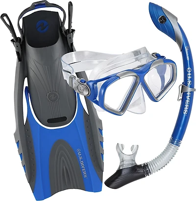 U.S. Divers Cozumel Adult Mask, Snorkel, & Fins Set
