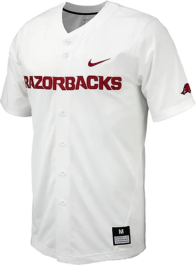Nike Men's University of Arkansas Full-Button Mascot Replica Baseball Jersey