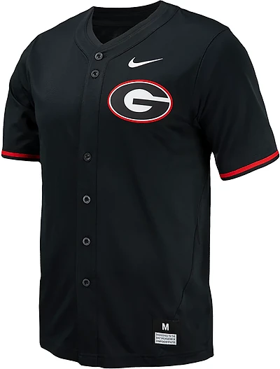 Nike Men's University of Georgia Full-Button Logo Replica Baseball Jersey