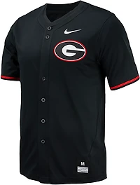 Nike Men's University of Georgia Full-Button Logo Replica Baseball Jersey