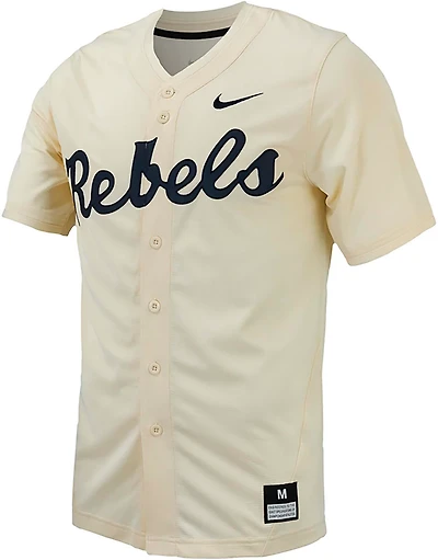 The Nike Men's University of Mississippi Full-Button Mascot Replica Baseball Jersey