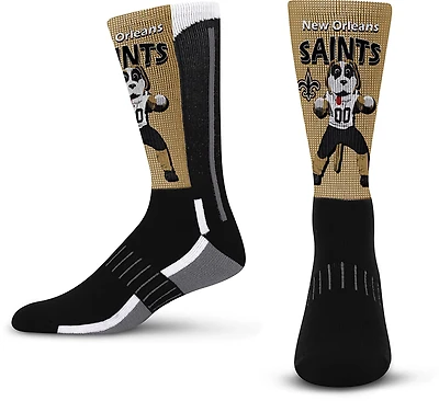 For Bare Feet Youth New Orleans Saints Mascot Fever Socks