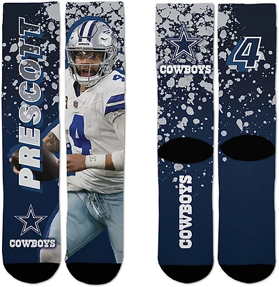 For Bare Feet Dallas Cowboys Dak Prescott Road Warrior Player Crew Socks