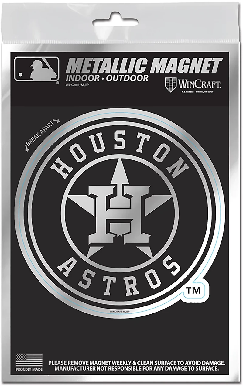 WinCraft Houston Astros 3 in x 5 in Metallic Magnet