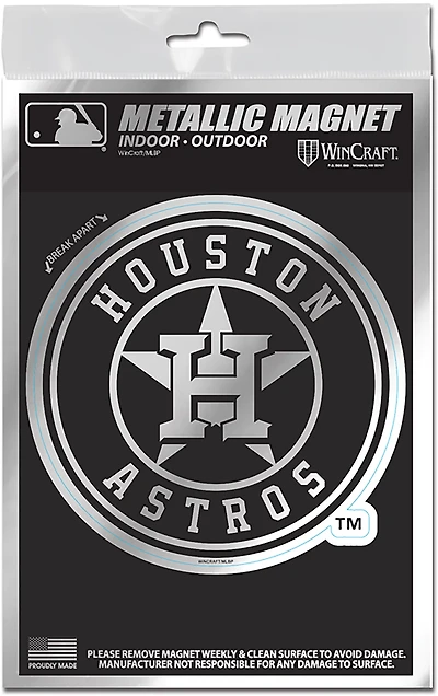 WinCraft Houston Astros 3 in x 5 in Metallic Magnet