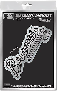 WinCraft Atlanta Braves 3 in x 5 in Metallic Magnet