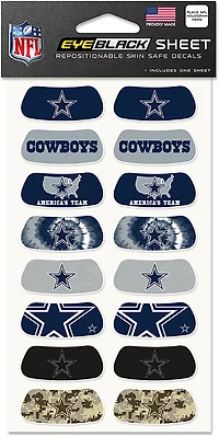 WinCraft Dallas Cowboys Eyeblack Decals Sheet