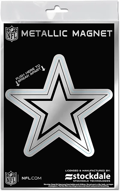 WinCraft Dallas Cowboys 3 in x 5 in Metallic Magnet