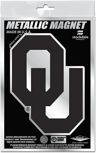 WinCraft University of Oklahoma 3 in x 5 in Metallic Magnet