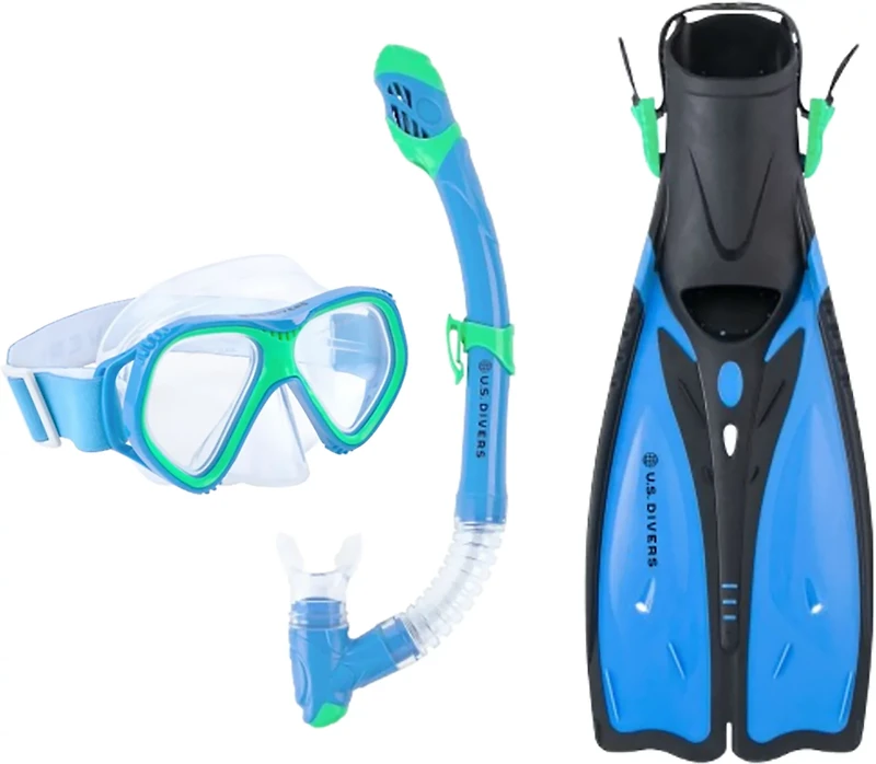 U.S. Divers Bimini Adult Mask, Snorkel, & Fins Set