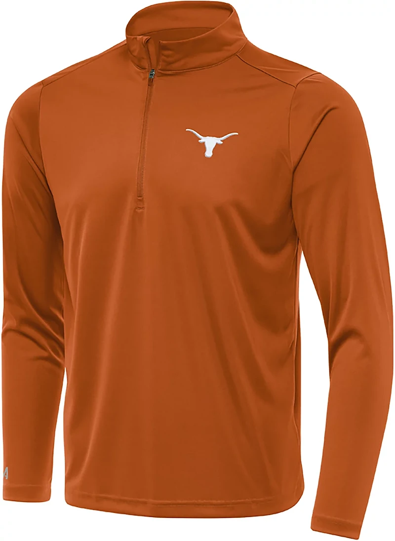 Antigua Men's Texas Tribute 1/4 Zip Lightweight Long Sleeve Pullover