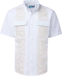 Magellan Outdoors Men's Laguna Madre Talavera Blanco Button Down Shirt