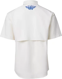 Magellan Outdoors Men's Laguna Madre Talavera Azul Short Sleeve Button Down